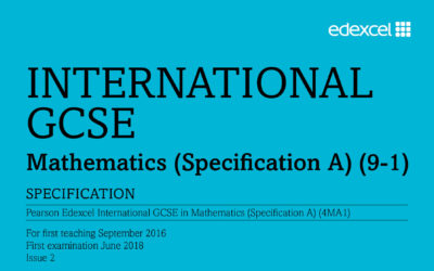 Edexcel International GCSE Mathematics (4MA1)